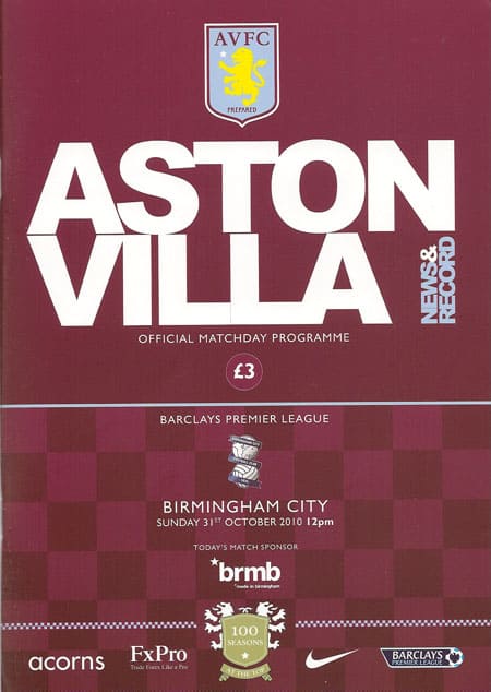 Aston Villa FC v Birmingham City FC